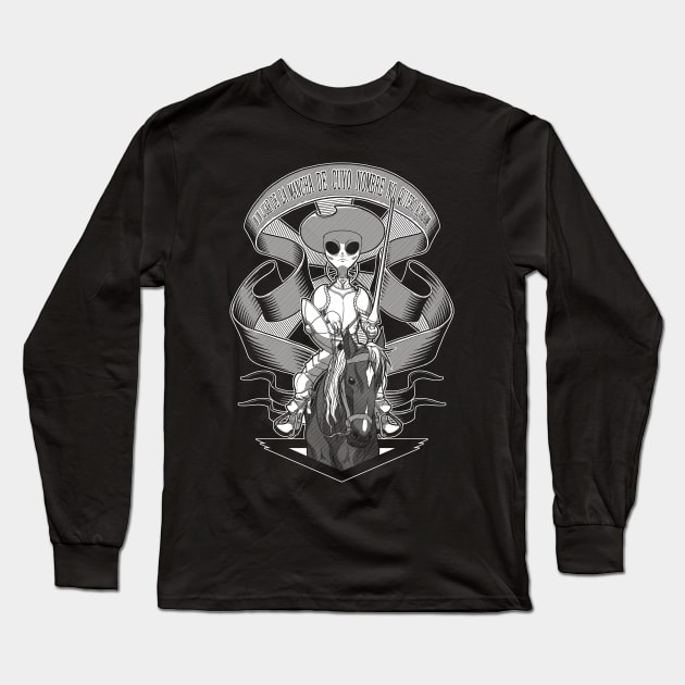 The alien Don Quixote - Black version Long Sleeve T-Shirt by ToleStyle